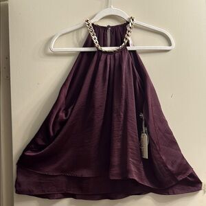 Stella Tweed Purple Halter Babydoll Tunic